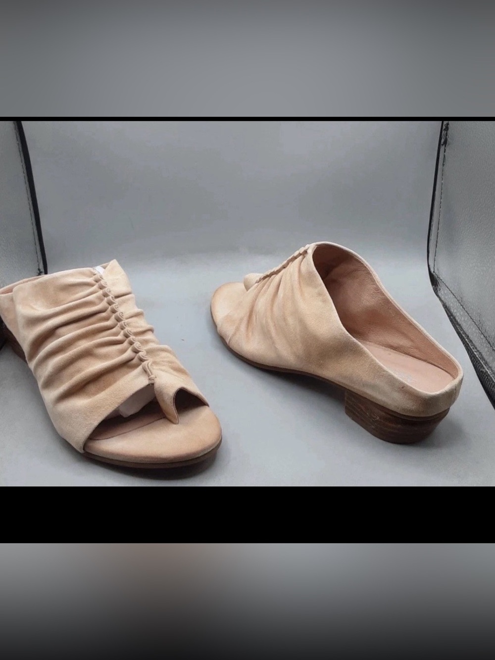 Antelope Women’s Lalana Slide Toe Post Sandals Peach Suede Size 38 EU/ 7 US